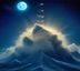 科幻电影星际迷途宣传海报，宇宙飞船在星云中穿行，画面震撼壮
观